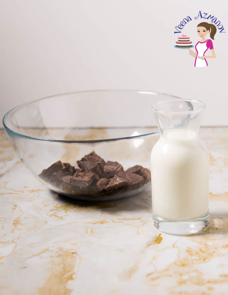 An image optimized for social media sharing to make the perfect chocolate ganache recipe, weather you need it for cupcakes, glazes or custom decorated cakes.