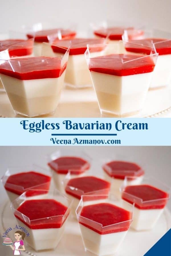 Pinterest image for Eggless Creme Bavaria.
