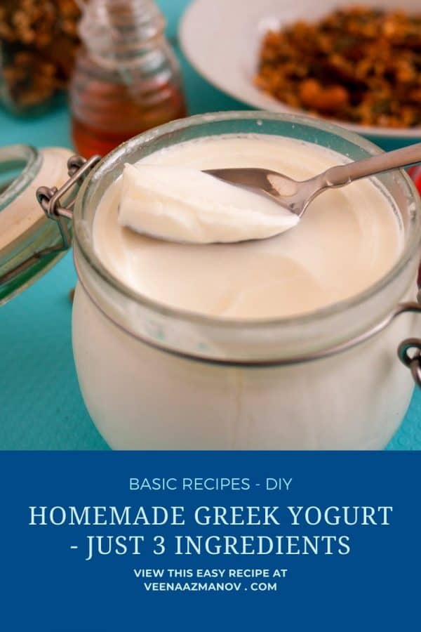 Pinterest image for Greek yogurt.
