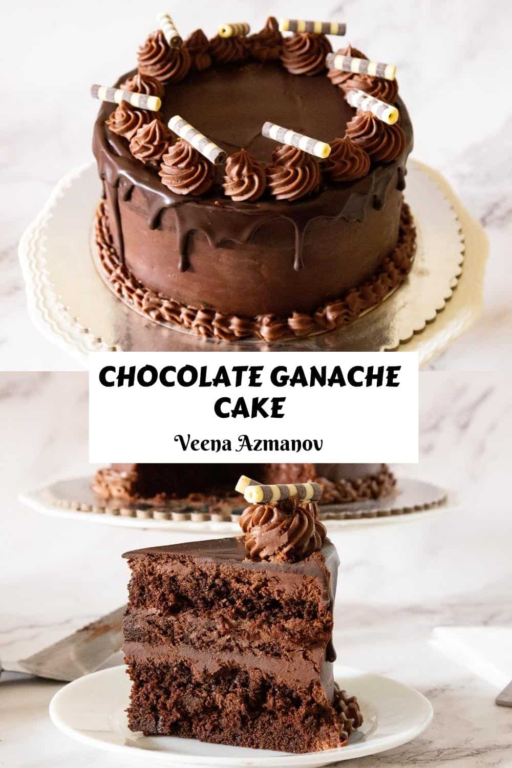 Chocolate Ganache Cake Moist, Simple, and Easy Veena Azmanov