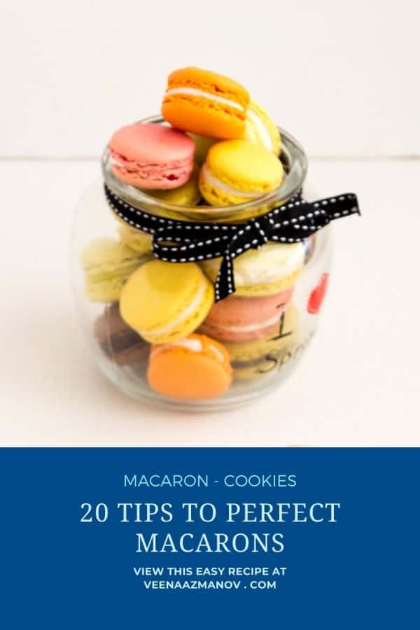 Pinterest image for making macarons.