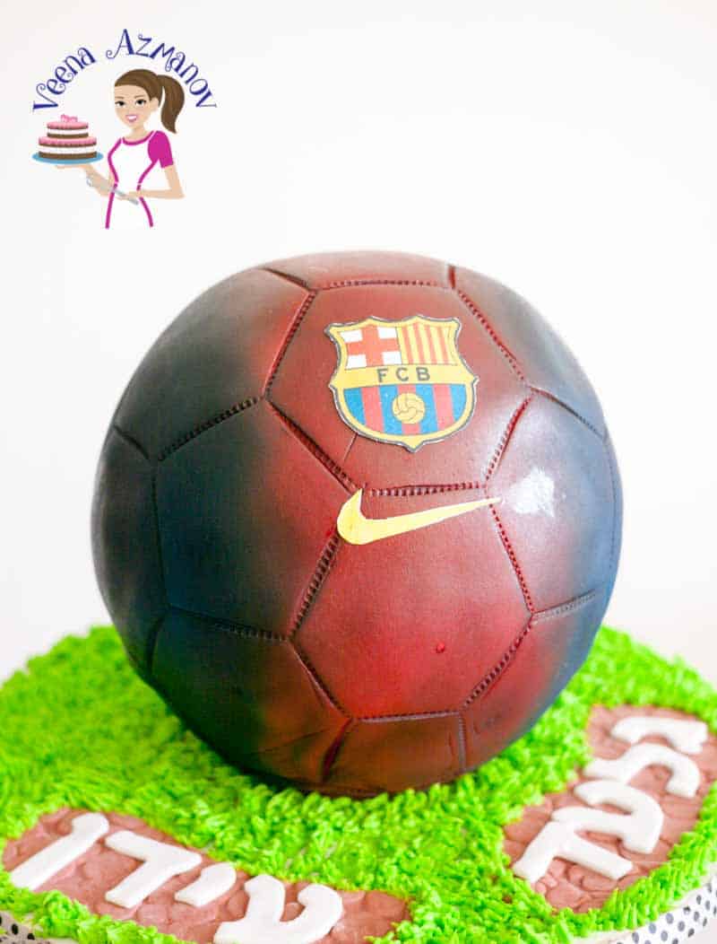 Barcelona Soccer Ball Cake