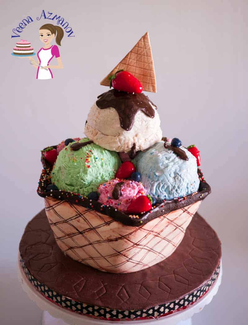 Ice Cream Sundae Cake Tutorial