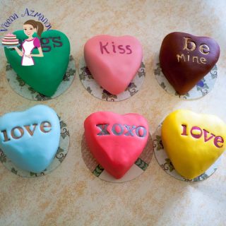 Valentine's Day Mini Conversation Hearts Marzipan Candy