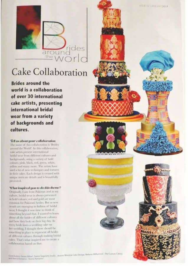 A page from a cake decorating magazine.