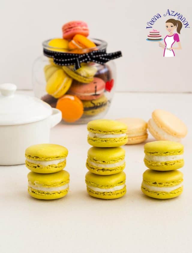 Matcha Macarons Recipe - Green Tea French Macarons - Veena Azmanov