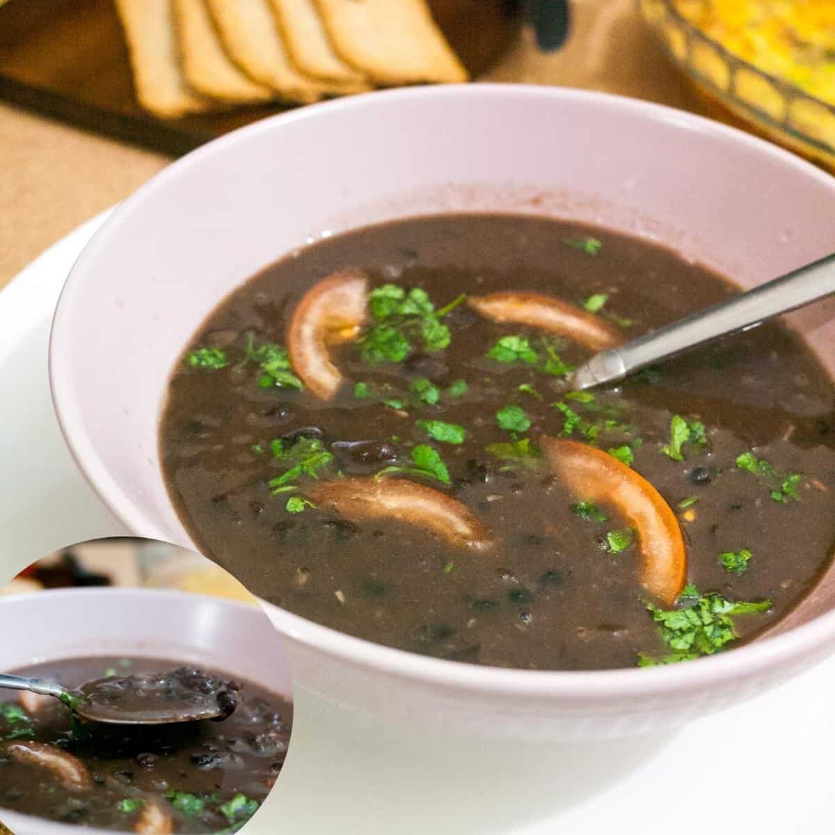 Slow Cooker Black Bean Soup – No Soak