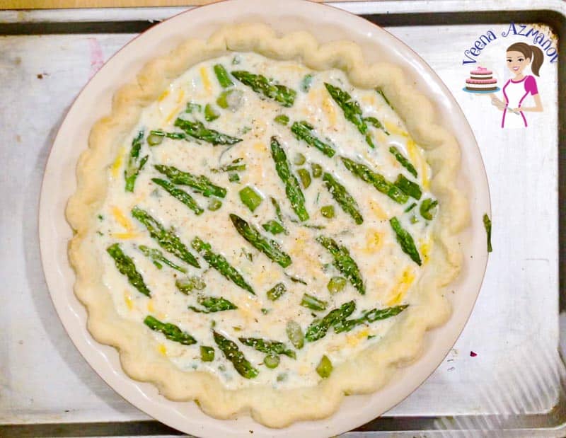 A step by step guide to the best quiche with asparagus and leek