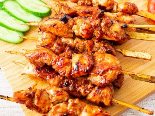 Chicken Kebabs - Middle Eastern Marinade - Veena Azmanov