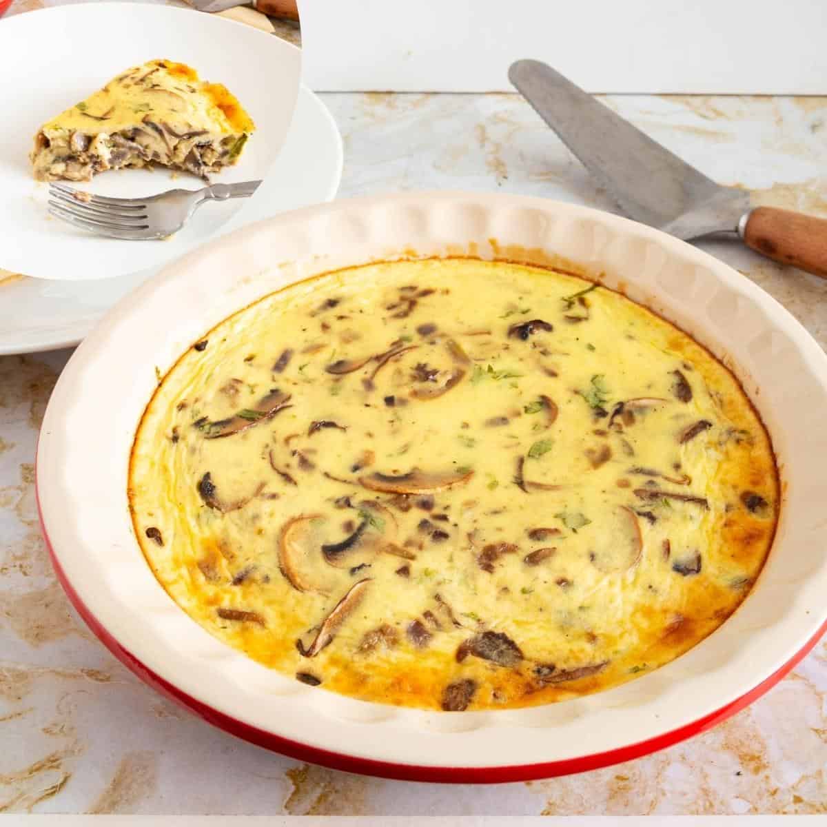 Crustless Mushroom Quiche