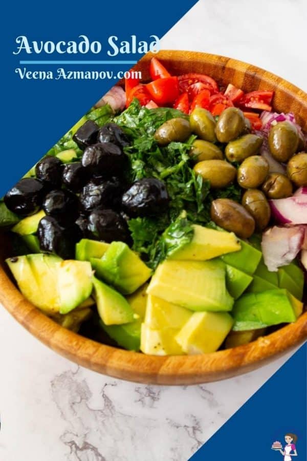 Pinterest image for salad with avocado