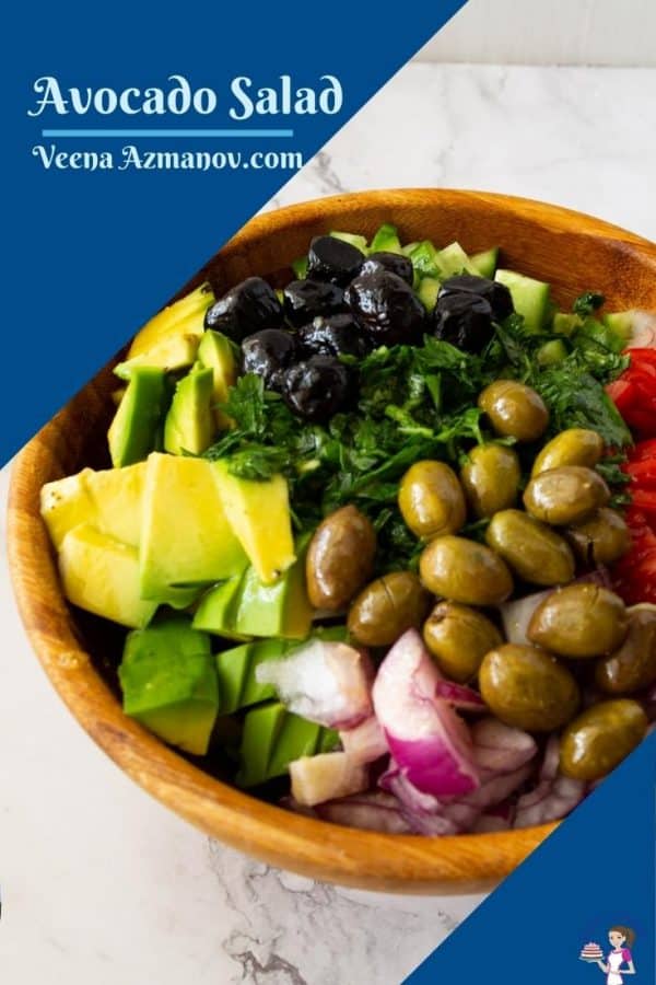 Pinterest image for salad with avocado