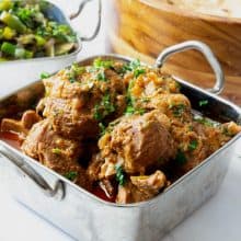 An Indian dish with lamb curry.