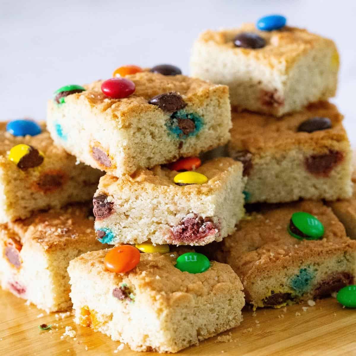 M & M  Cookie Bars